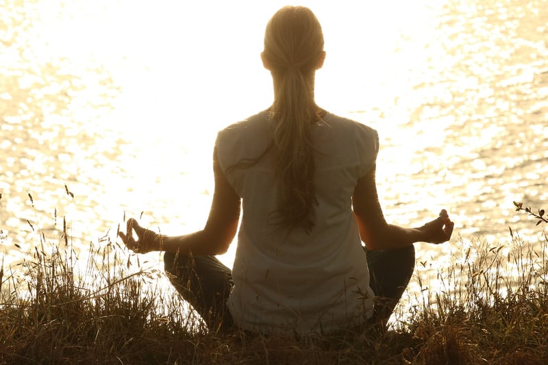 Woman practicing mindful mental exercises